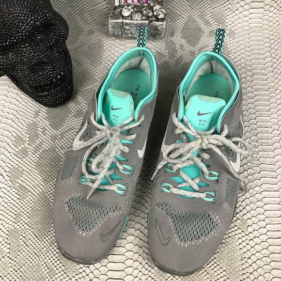 Nike tr fit 5 grey Tiffany blue running shoes - Picture 3 of 8